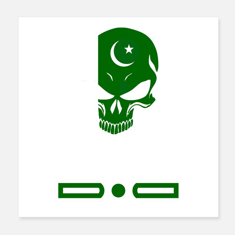Conception / cadeau de crâne du Pakistan Poster 20 x 20 cm