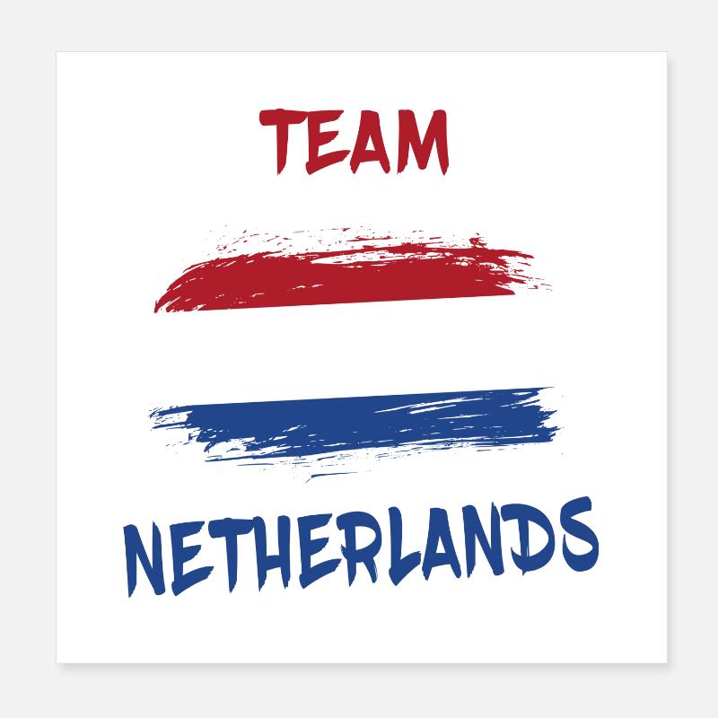 Design / idée cadeau Team Netherlands Poster 20 x 20 cm