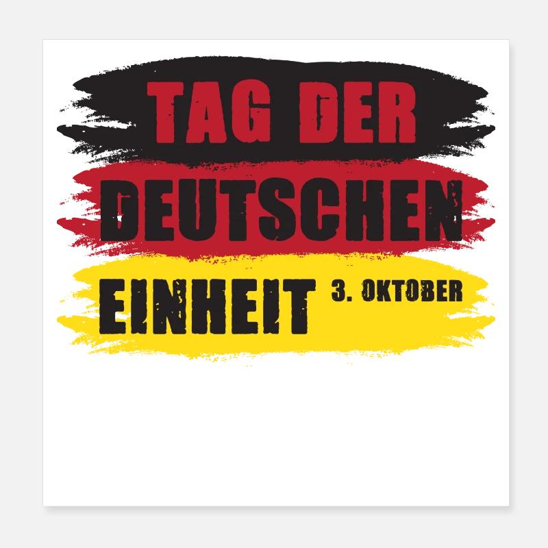 Tag der deutschen Einheit 1990 Deutsche Einheit Poster 20x20 cm