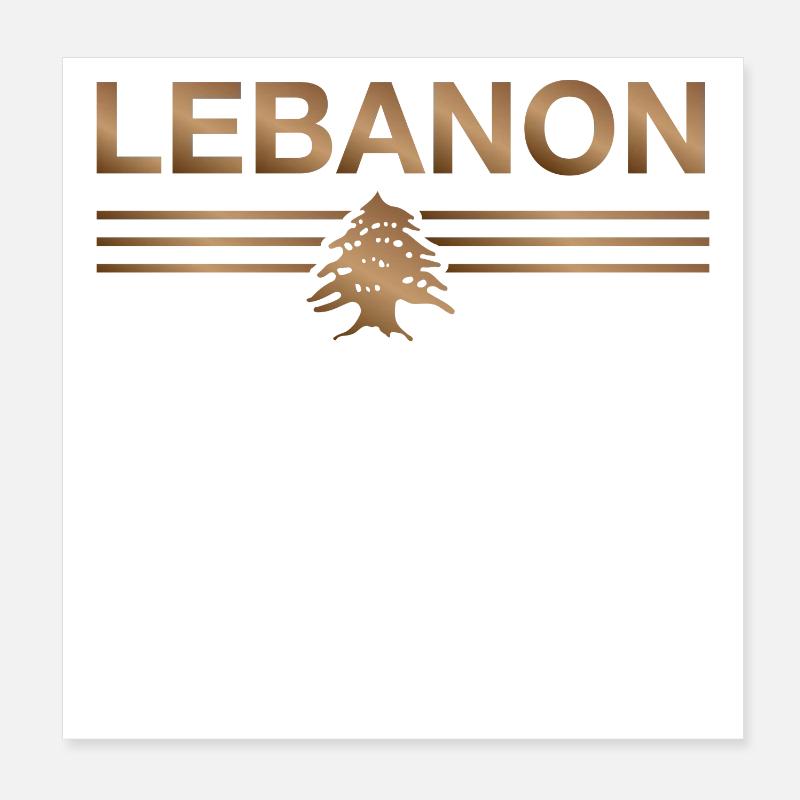 Libanon Beirut Libanese Libanesin Libanesisch LBN - Poster 20x20 cm - Weiß