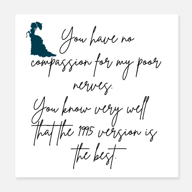 Humor Jane Austen Poster 20x20 cm