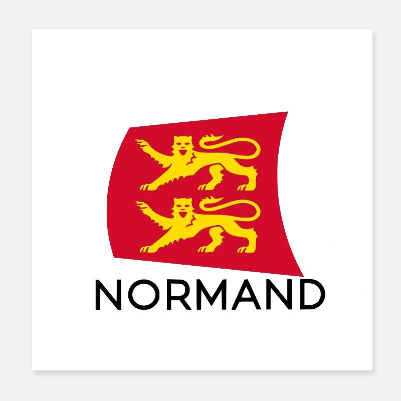 Normandy - Poster 8" x 8" (20x20 cm) - white