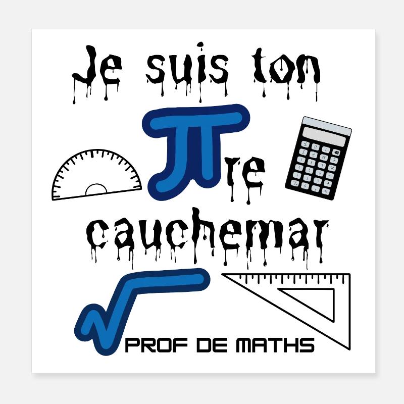 Cadeau à offrir à un prof de maths Poster 20 x 20 cm