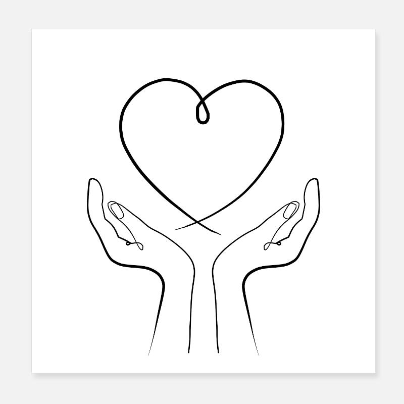 L'amour entre tes mains Poster 20 x 20 cm