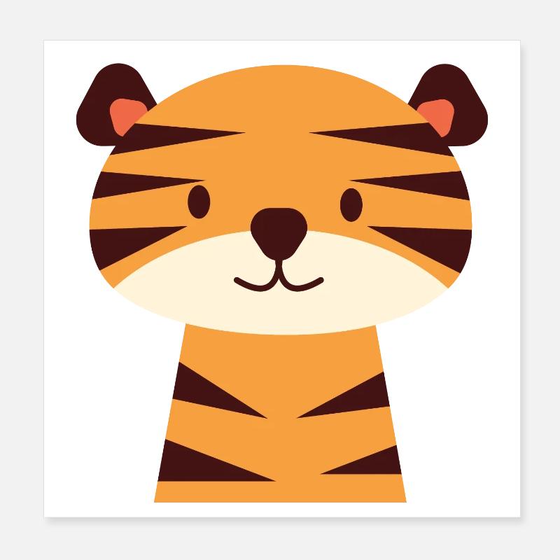 Little Tiger Poster 8" x 8" (20x20 cm)