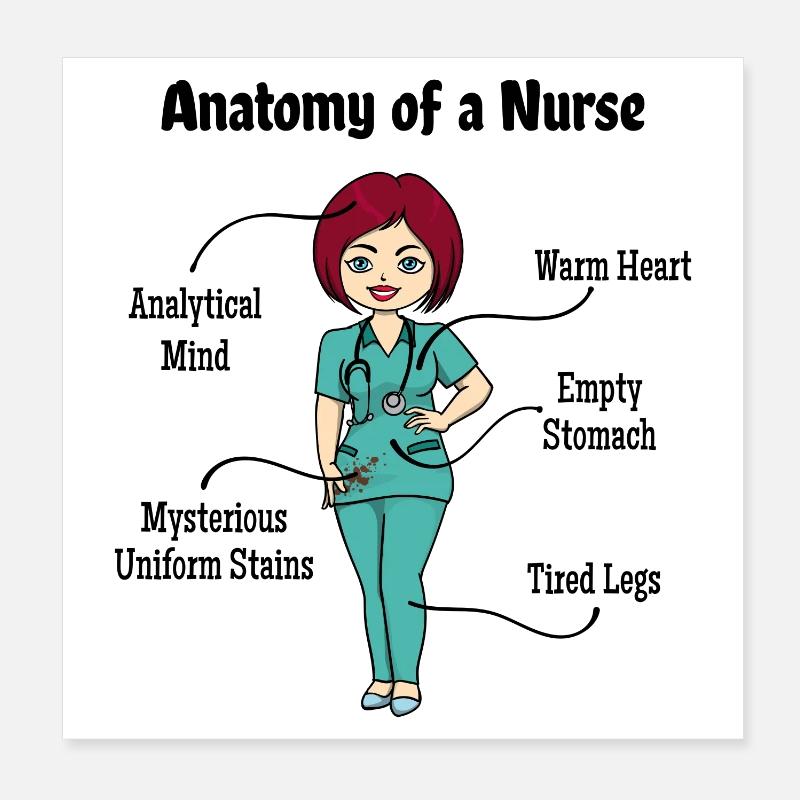 Infirmière soignante assistante sociale Poster 20 x 20 cm