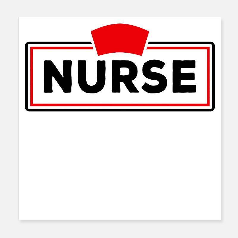 Infirmière infirmier Infirmier Poster 20 x 20 cm