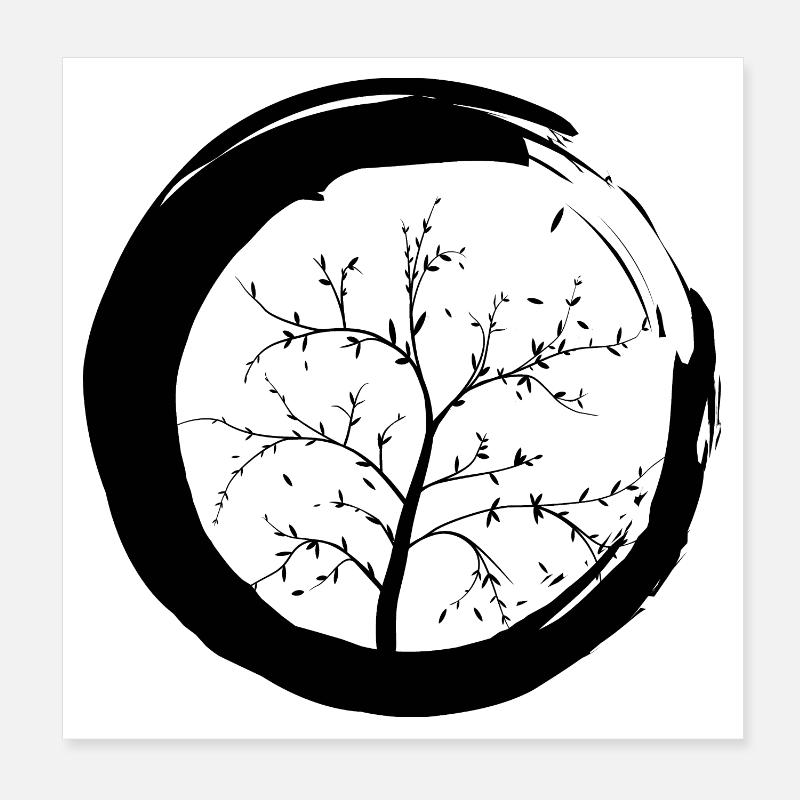 Arbre de vie Zen Tree Automne Poster 20 x 20 cm