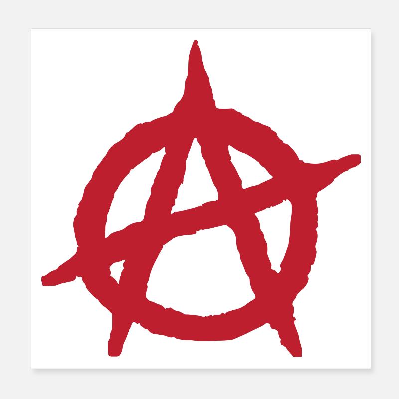 sticker anarchy symbol grunge style gift idea Poster 8" x 8" (20x20 cm)