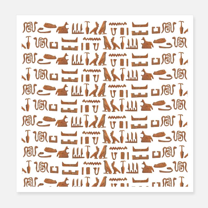 Ancient Egypt, hieroglyphic pattern, gift idea Poster 8" x 8" (20x20 cm)