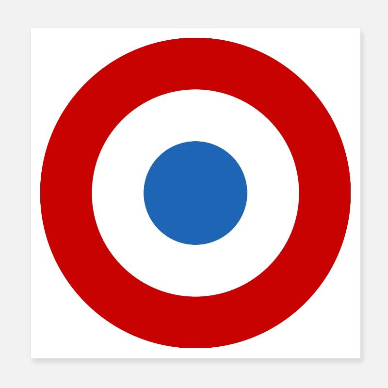 Luftwaffenaufkleber Roundel Frankreich Luftarmée Poster 20x20 cm