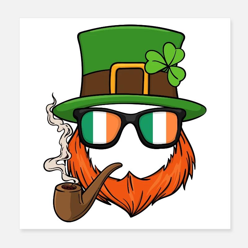 Lustig Kobold Patty Wichtel Paddy St. Patricks Day Poster 20x20 cm