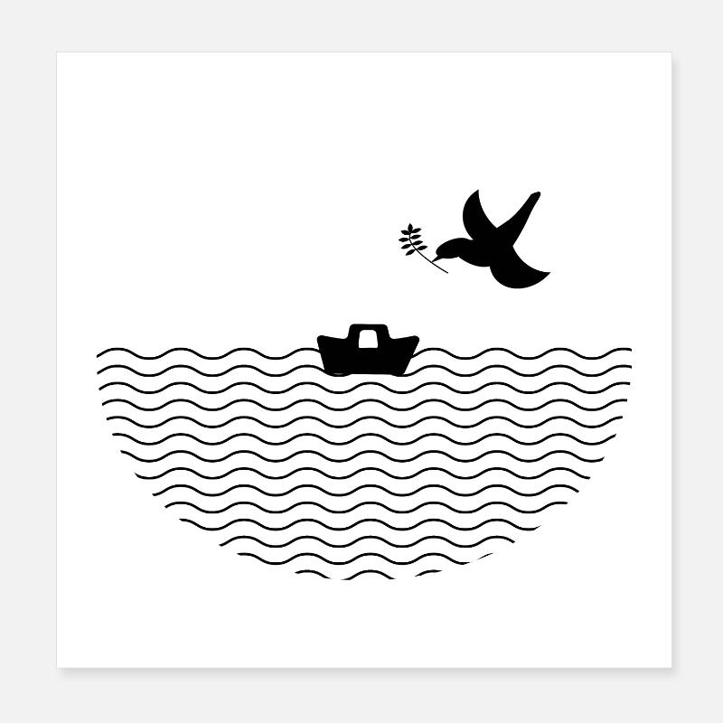 Noah's Ark Poster 8" x 8" (20x20 cm)