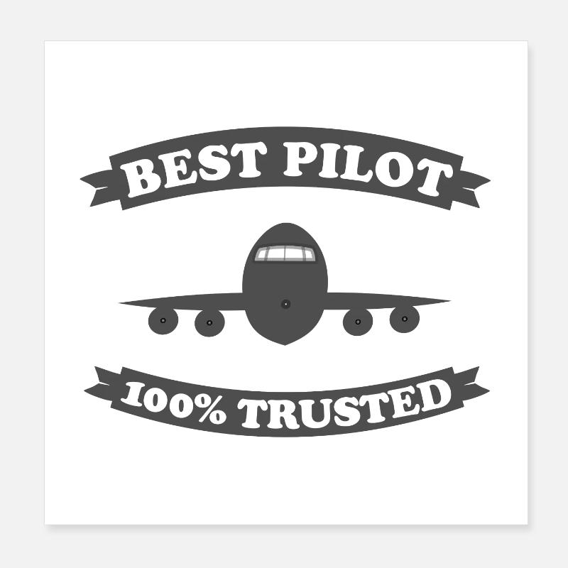 pilot Poster 8" x 8" (20x20 cm)