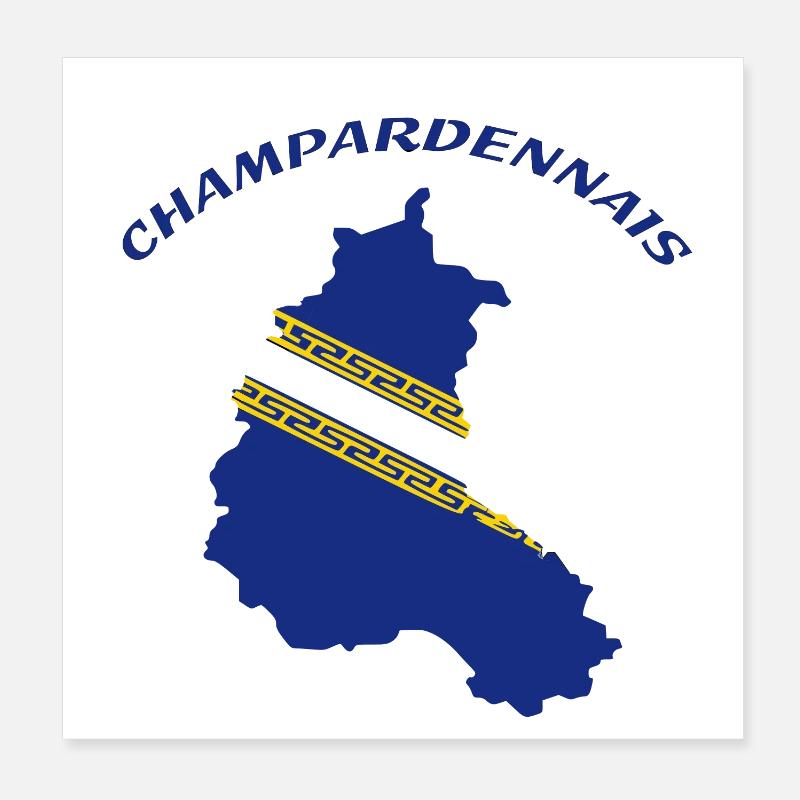 CHAMPARDENNAIS Poster 20 x 20 cm