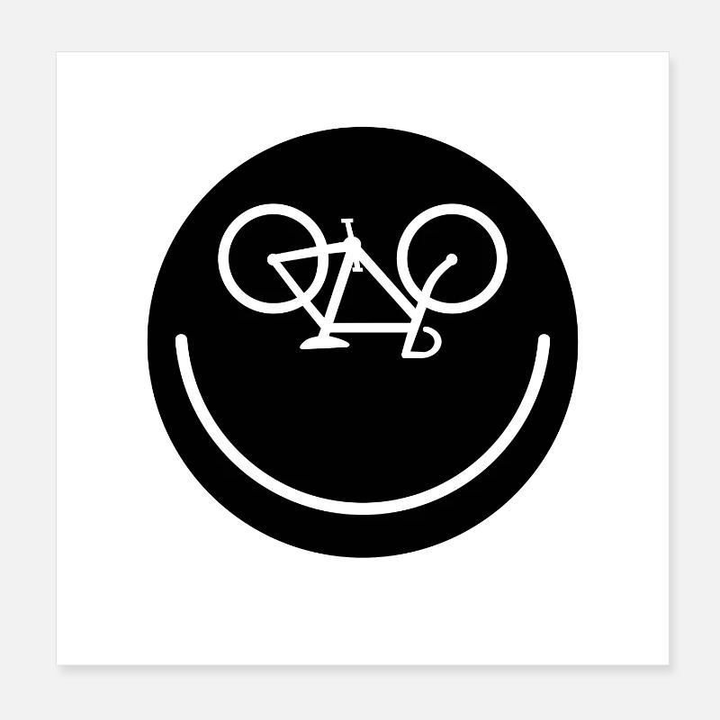Bicycle smile, sticker Poster 8" x 8" (20x20 cm)