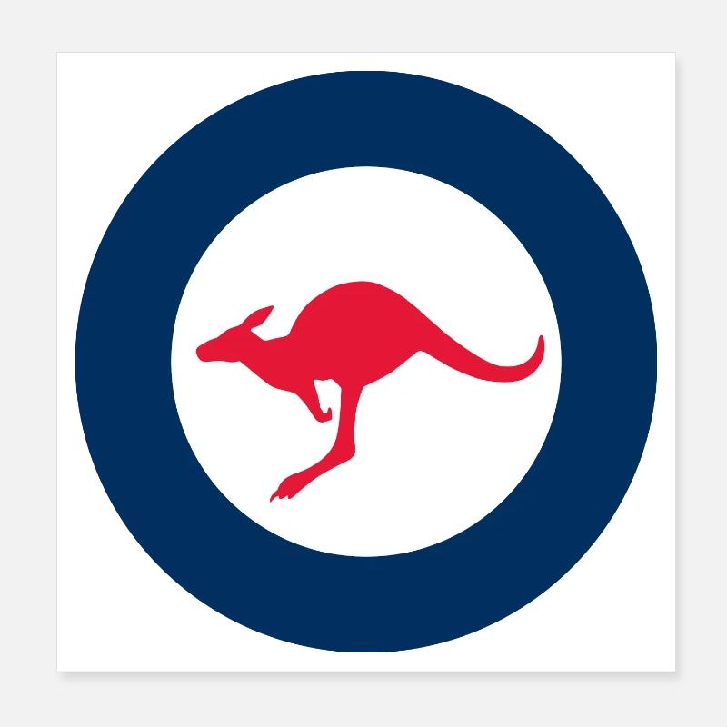Luftstreiter Australien Luftwaffe Australien - Poster 20x20 cm - Weiß