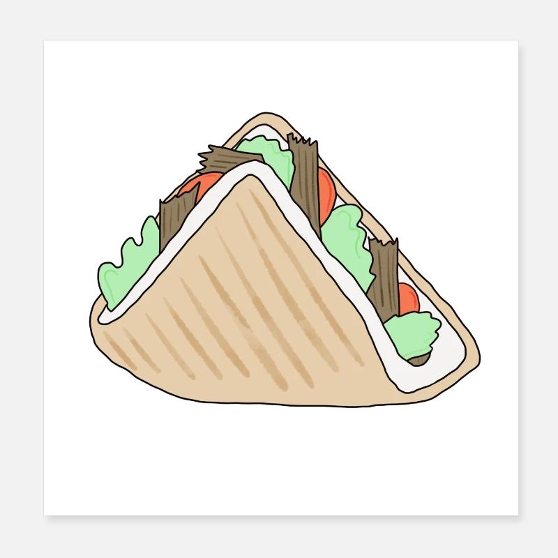Döner *** blanko - Poster 20x20 cm - Weiß