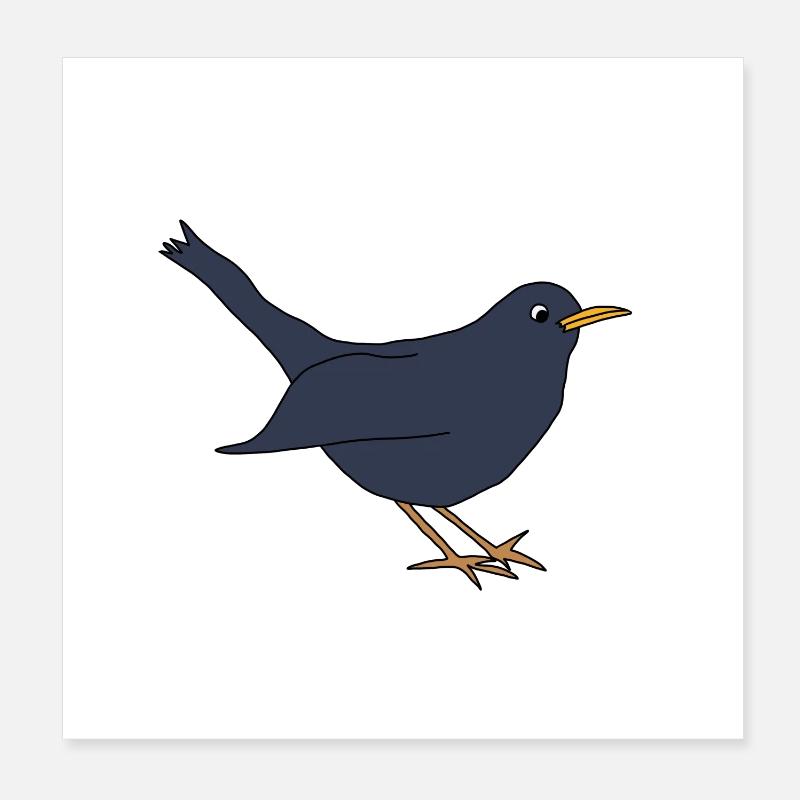 Blackbird *** blank Poster 8" x 8" (20x20 cm)