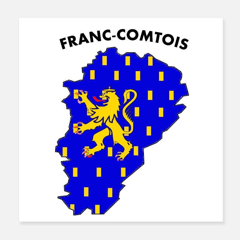 franc-comtois - Poster 20 x 20 cm - blanc