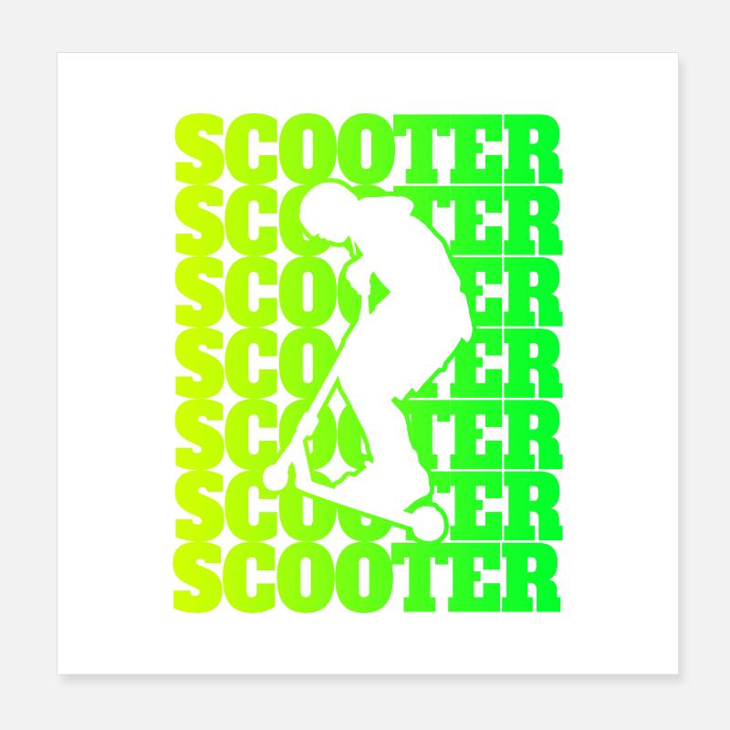 Scooter Sport Design / Geschenkidee Poster 20x20 cm