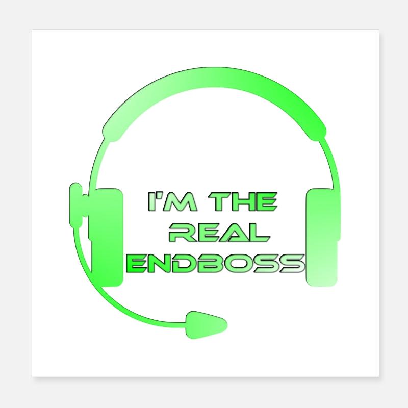 Casque de jeu Endboss Neon Poster 20 x 20 cm
