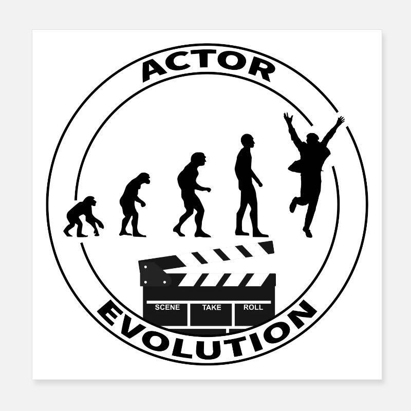 Evolution Schauspieler Darsteller Geschenk Poster 20x20 cm