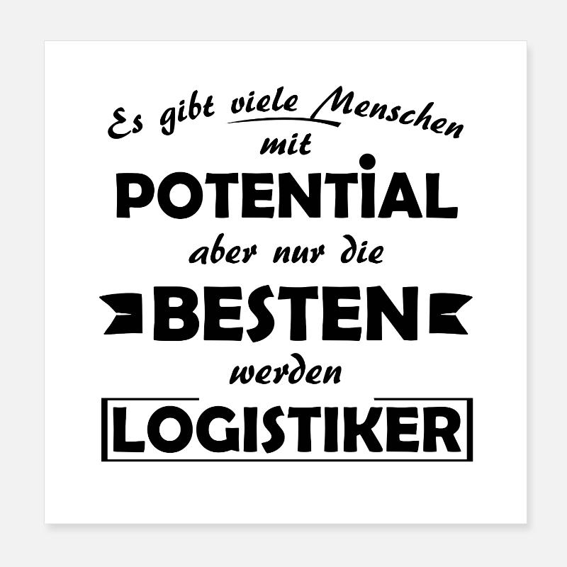 Logistiker - Poster 20x20 cm - Weiß