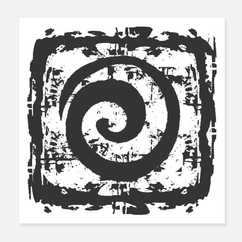 Abstract spiral pattern on vintage background Poster 8" x 8" (20x20 cm)