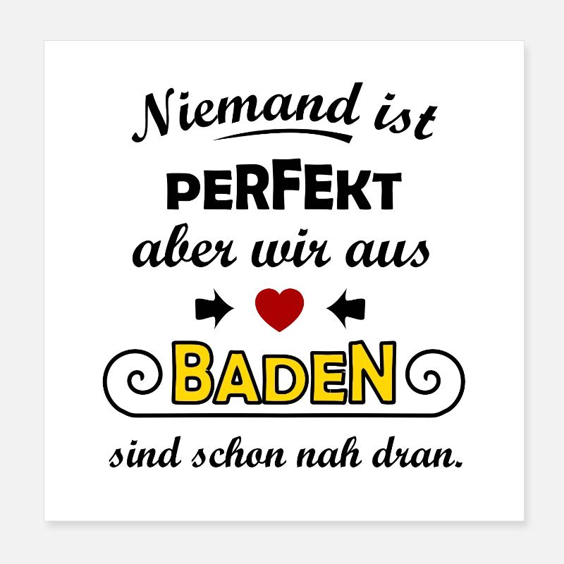 Baden Poster 20x20 cm