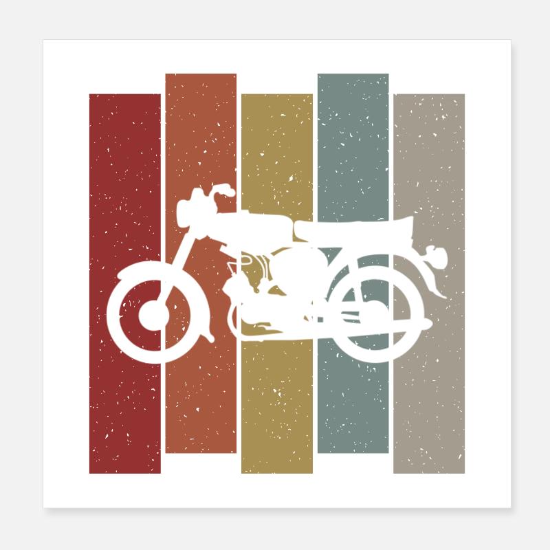 Rétro Simson hirondelle S51 DDR Ossi Mobylette Cadeau Poster 20 x 20 cm