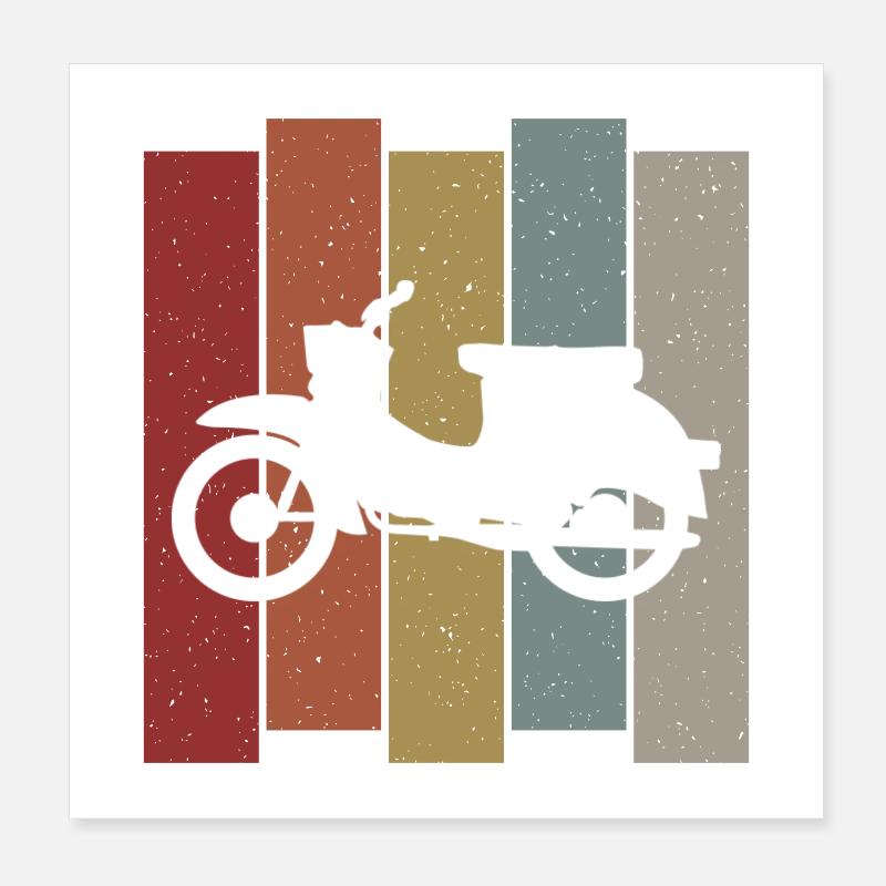 Retro Simson Schwalbe KR50 KR51 DDR Ossi Geschenk Poster 20x20 cm