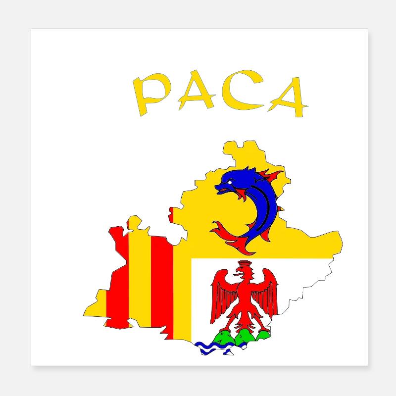 PACA - Poster 20x20 cm - Weiß
