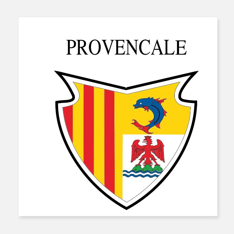 Provencale - Poster 20 x 20 cm - blanc