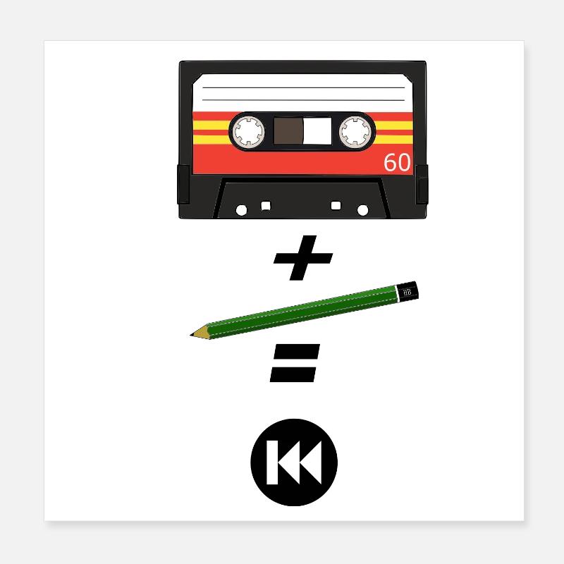 Cassette year 80 Poster 8" x 8" (20x20 cm)