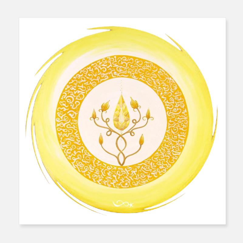 Sandalphon de l'archange Crystal Star Gate Poster 20 x 20 cm