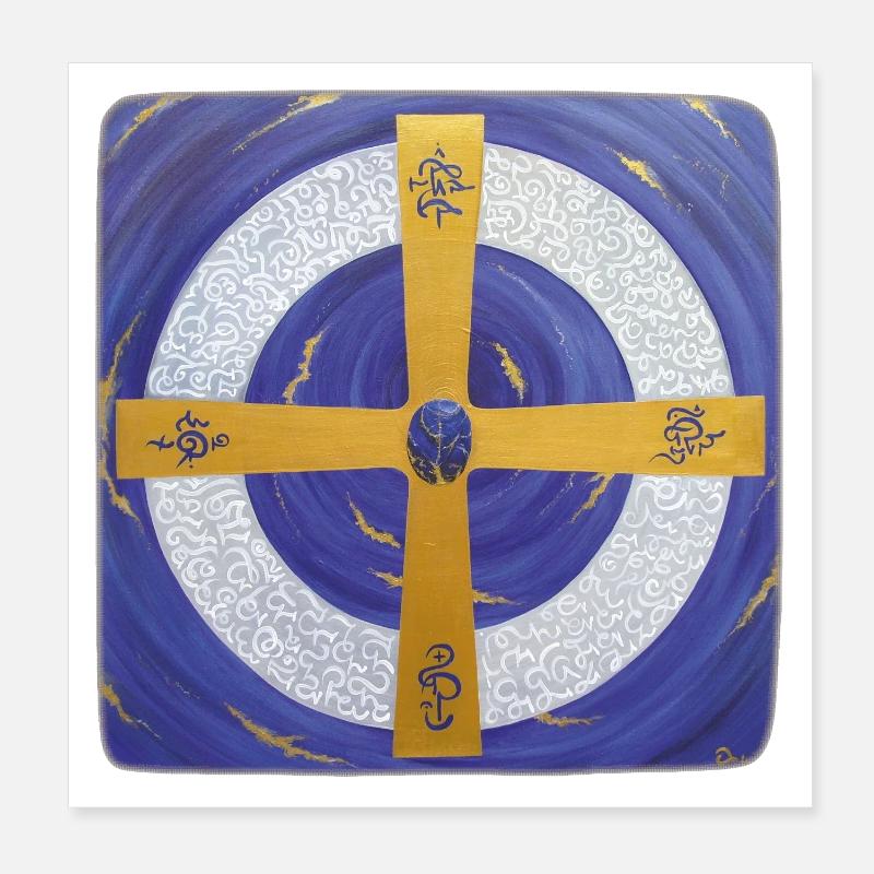 Archangel Michael Crystal Star Gate Poster 8" x 8" (20x20 cm)