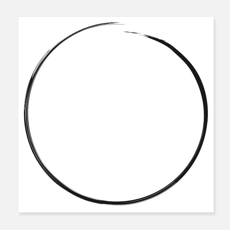 cercle noir ouvert | Bord sale Poster 20 x 20 cm