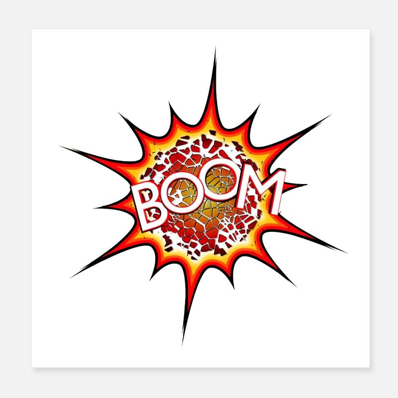Explosion, bomb, explosion, bomb # Poster 8" x 8" (20x20 cm)