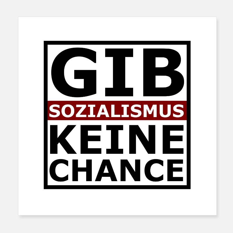 Socialisme pas de chance Poster 20 x 20 cm