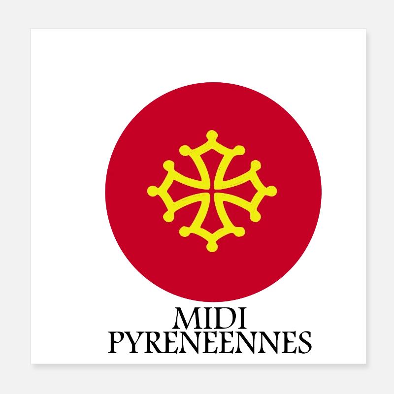 midi-pyrénéennes - Poster 20 x 20 cm - blanc