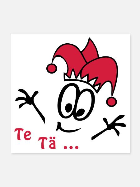 Karneval, Fasching - Poster 20x20 cm - Weiß