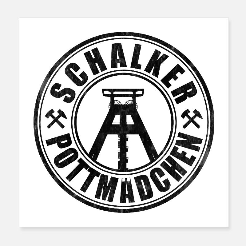Schalker Pottmädchen | Ruhrpott Mädchen Poster 20x20 cm