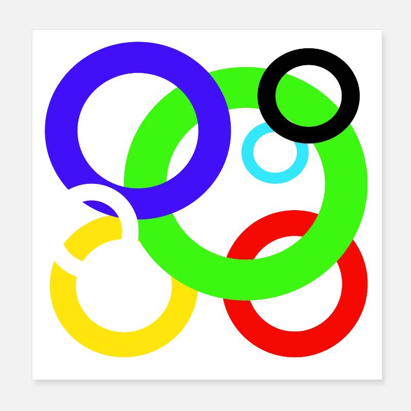 Design colored rings Poster 8" x 8" (20x20 cm)