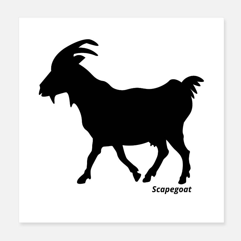 Sündenbock schwarz Poster 20x20 cm