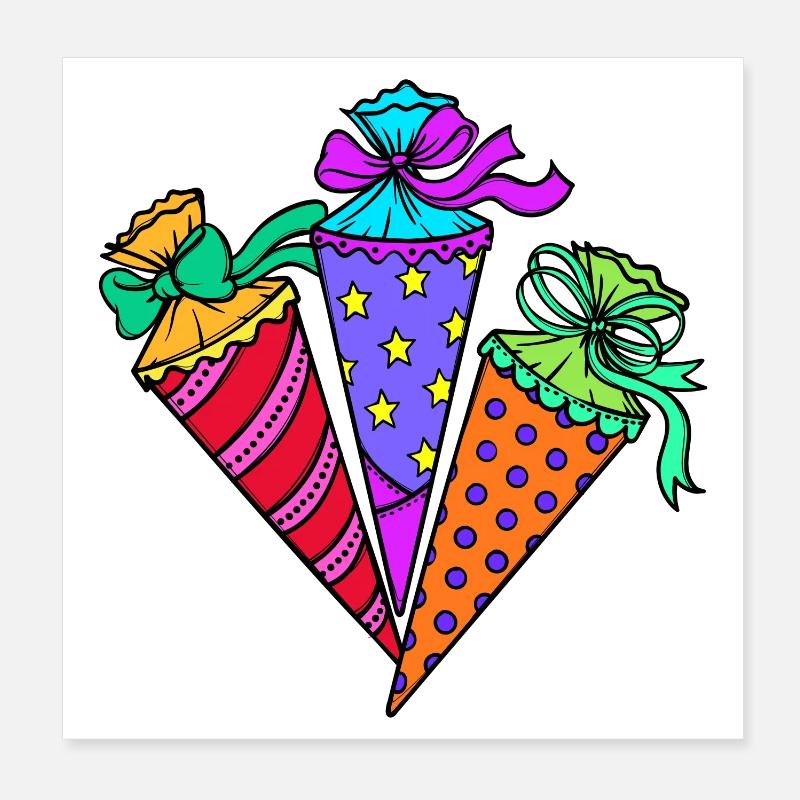 Sac d’école Début de l’école Poster 20 x 20 cm