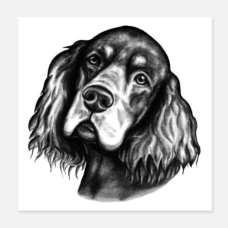 Regards de chien Poster 20 x 20 cm