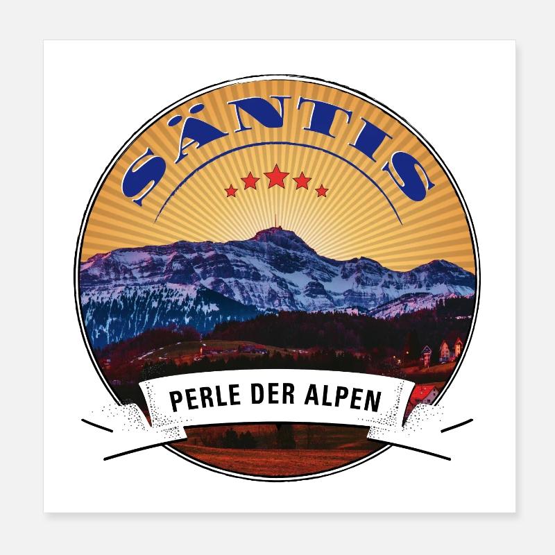 Säntis Perle der Alpen Poster 20x20 cm