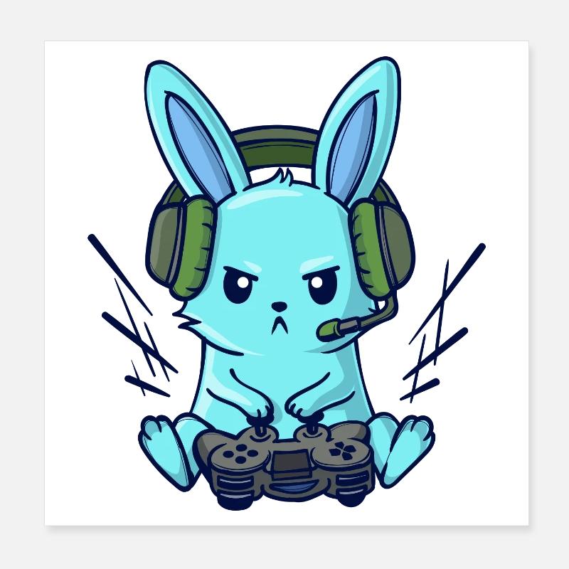 Gaming Controller Zocker Konsole Videogames Poster 20x20 cm