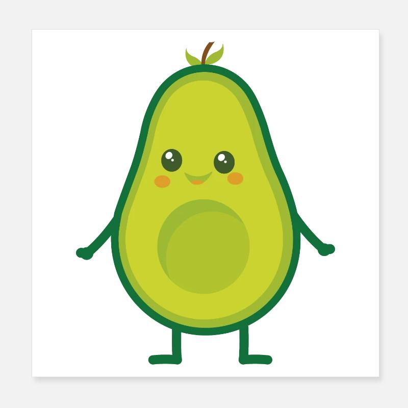 Avocado (Avocado Mann) Poster 20x20 cm